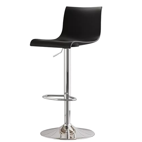 ZXDRYBHD Höhenverstellbare Barstühle, Thekenhöhen-Barstools, Moderner Barstuhl, mit Fußstütze, für Küche/Pub/Esszimmer/Firma (Color : Black) von ZXDRYBHD