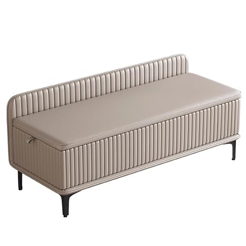 ZXDRYBHD LMXRYPD Eingangsbank aus Massivholz, Schuhschrank für den Eingangsbereich, Gepolsterter Sitz mit Rückenlehne, versteckter Stauraum, für Eingangsbereich, Flur(White,80cm/31.4in) von ZXDRYBHD