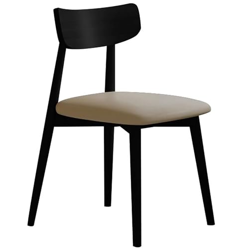 ZXDRYBHD Moderne Esszimmerstühle, Küchenstühle mit Gebogenem Rückenlehne und Gepolsterter Sitzfläche, für Wohnzimmer, Schlafzimmer und Arbeitszimmer(Black,Set of 1) von ZXDRYBHD