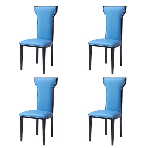 ZXDRYBHD Moderne Esszimmerstühle 4er Set, Stühle Esszimmer mit Weichem Kissen, Stuhl Esszimmer, für Wohnzimmer, Esszimmer, Schlafzimmer (Color : Blue) von ZXDRYBHD