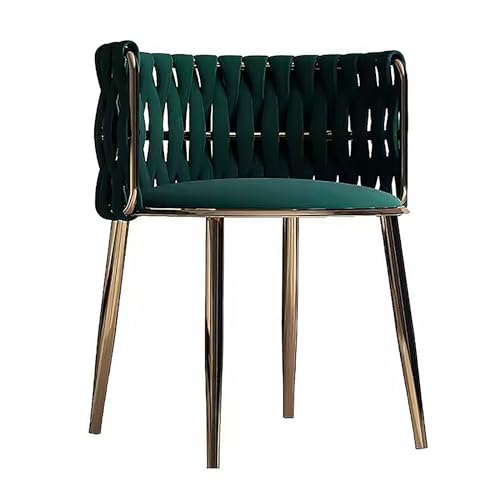 ZXDRYBHD Schminktisch Stuhl, Schminkstuhl, Gepolsterter Stuhl, Moderne für Schmink Stuhl, für Schminkzimmer, Esszimmer, Küche, Wohnzimmer (Color : Green) von ZXDRYBHD