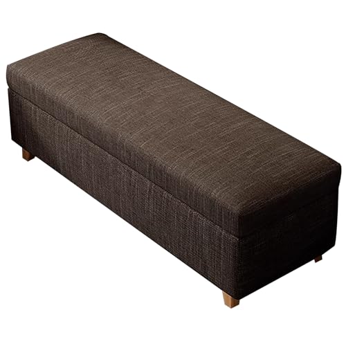ZXDRYBHD Schuhbank mit Gepolsterter Sitzfläche, Eingangsbänke mit Aufbewahrungstruhe, Fußbank fürs Bett, für Wohnzimmer, Schlafzimmer, Flur(Brown,23.6in/60cm) von ZXDRYBHD