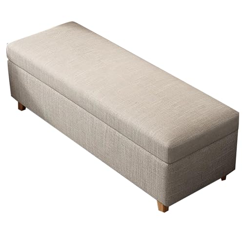 ZXDRYBHD Schuhbank mit Gepolsterter Sitzfläche, Eingangsbänke mit Aufbewahrungstruhe, Fußbank fürs Bett, für Wohnzimmer, Schlafzimmer, Flur(White,31.5in/80cm) von ZXDRYBHD