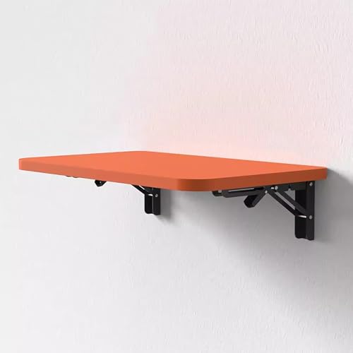 ZXDRYBHD Wandtisch, Tisch Wand Klappbar, Klapptisch Wand, Wandklapptisch, Geräumige Tischplatte, Platzsparend, für Kleine Räume (Color : Orange, Size : Medium) von ZXDRYBHD