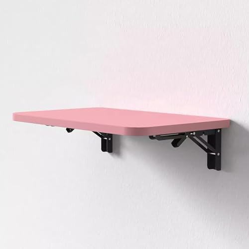 ZXDRYBHD Wandtisch, Tisch Wand Klappbar, Klapptisch Wand, Wandklapptisch, Geräumige Tischplatte, Platzsparend, für Kleine Räume (Color : Pink, Size : Small) von ZXDRYBHD