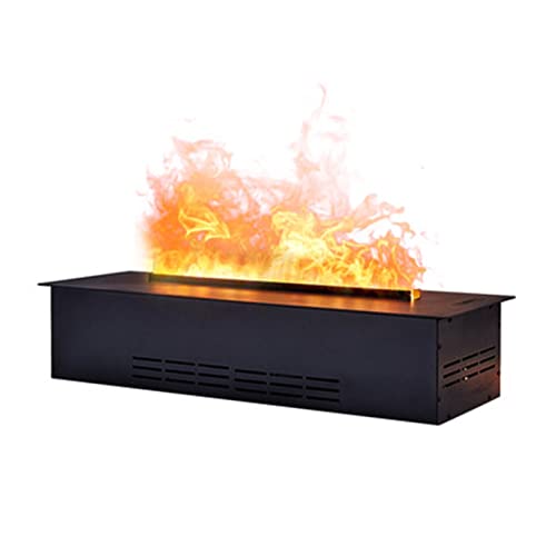 3D Simulation von Elektrokamin mit Flamme, Einbau elektrischer Kaminofen mit Fernbedienung, Dekokamin für Zuhause, Metallpaneel (Größe:L 49.2") von ZXDTVFGN