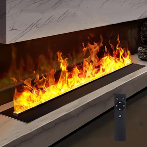 Innenkamin mit Wasserdampf und einstellbaren Flammenfarben und -stufen, fühlbare, zerstäubte Flamme für eine gemütliche Atmosphäre Innenkamin mit Wasserdampf und einstellbaren Flammenfarben und -stufen, fühlbare, zerstäubte Flamme für eine gemütliche Atmosphäre von ZXDTVFGN