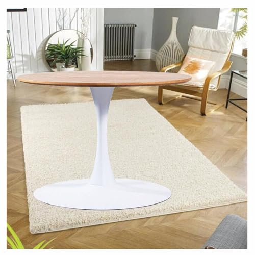 ZXDTVFGN Moderner runder Esstisch, 60/70/80 cm, MDF, farbige Platte, kleine Küche, Zimmer, Mid-Century, Tulpensockel, 2–4 Personen von ZXDTVFGN