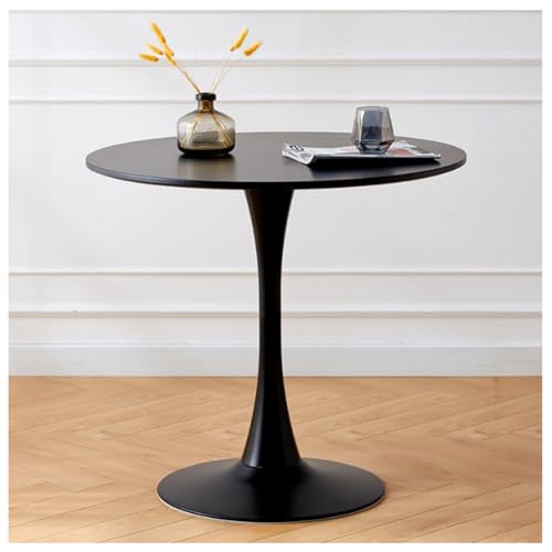 ZXDTVFGN Moderner runder Esstisch aus MDF, farbige Platte, Freizeit, nordischer Kaffee-/Milchteetisch, Verhandlungsgeschirr im Tulpendesign, 2–4 Personen von ZXDTVFGN