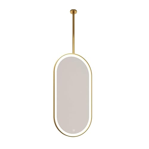ZXDTVFGN Ovaler Hängespiegel mit LED-Beleuchtung und Metallstange, Wandmontage, für Badezimmer oder Hotel, Gold-Finish, 60 x 100 cm – Moderne Wohndekoration, unverzichtbar ZXDTVFGN Ovaler Hängespiegel mit LED-Beleuchtung und Metallstange, Wandmontage, für Badezimmer oder Hotel, Gold-Finish, 60 x 100 cm – Moderne Wohndekoration, unverzichtbar von ZXDTVFGN
