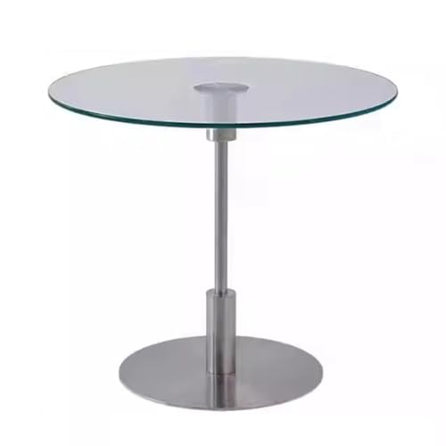 ZXDTVFGN Runder Esstisch, modernes Ende, gehärtete Glasplatte, Aluminiumlegierung, Metallbeine, stilvolles Schlafsofa, Schlafzimmer von ZXDTVFGN