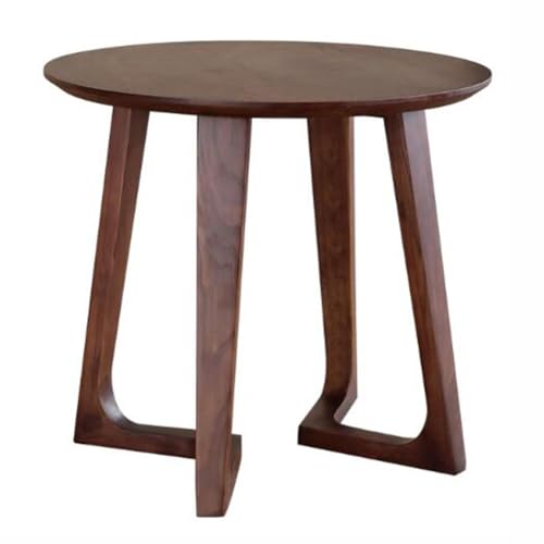 ZXDTVFGN Rundes Ende Gummiholz Kaffee Akzent Tee Holz Desktop Kompakt Sofa Seite Natürliche Nachttisch Wohnzimmer Schlafzimmer Büro von ZXDTVFGN