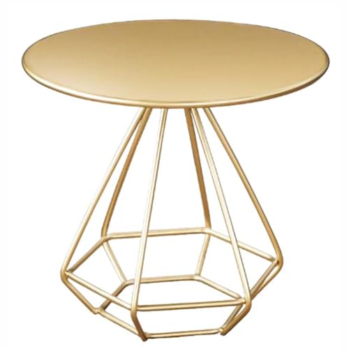 ZXDTVFGN Seite Gold Kreis Ende Sinterstein Nachttisch Marmor Top Goldene Beine Moderne Runde Sofa Kaffee Schlafzimmer Einfache Montage von ZXDTVFGN