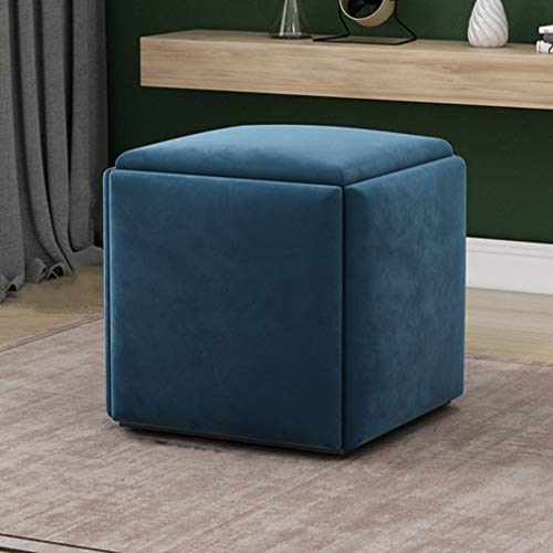 ZXF- Stapelbare Sofa Stuhl Hocker Kombination 5 In 1 Sitzwürfel Fußschemel - Atmungsaktive Wildleder Fußstütze Ottomans Home Accessoire Kreatives Würfelsofa, Gemischte Farben von ZXF