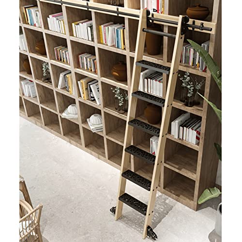 Bibliotheksleiter Rolling Kit Gleitschiene Hardware-Kit Leiterschienensystem Schiebetürschienen-Kit aus Holz Schrank-Kit Rundrohr-Kohlenstoffstahl-Rutsche (Keine Leiter) (Size : 13ft/400cm T von ZXFDMSWJ