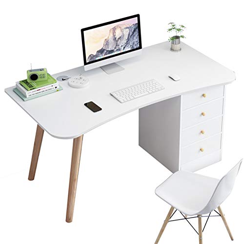 Büro-Computertisch aus Holz für das Heimbüro, Arbeitstisch mit Schließfächern, einfacher Heim-Studentenschreibtisch, große Laptop-Schreibtisch-Werkbank von ZXFDMSWJ