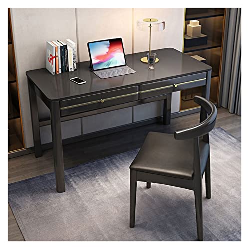 Computertisch, Arbeitsplatz, Arbeitstisch mit Zwei Schubladen, moderner Computertisch, Computertisch, Schlafzimmer, Schreibtisch für Erwachsene, Schreibtisch für Schlafzimmer (Farbe: von ZXFDMSWJ