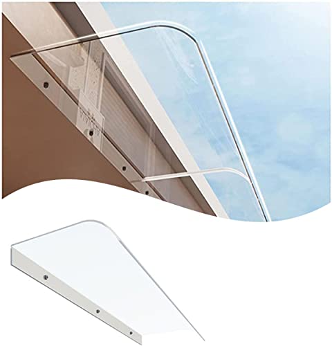 Gebogenes Türfenster-Markisendach, Vordertür-Überdachung, 50 x 120 cm/40 x 100 cm, Regenschutz, Traufe für Hintertür, (Größe: 40 x 80 cm) von ZXFDMSWJ