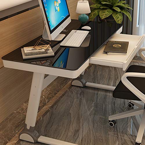 Home-Office-Computertisch, moderner, minimalistischer Arbeitstisch mit Schublade, Schreibtisch, Laptop-Konferenztisch, Schreibtisch für kleine Schlafzimmer von ZXFDMSWJ