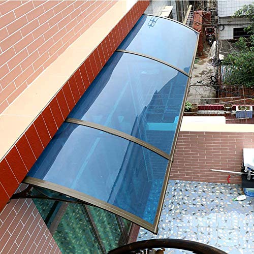 Türüberdachung, Überdachung im Freien, Fenstertürüberdachung, Terrasse, Veranda, Markise, Schutzabdeckung, PC-Polycarbonatplatte (Größe: 60 x 300 cm) von ZXFDMSWJ