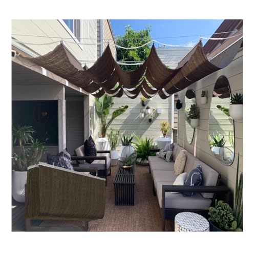ZXFDMSWJ Einziehbare Pergola-Überdachung mit Wellendach und anpassbarer Länge, Breite und Farbe, U-förmige Wellennetz-Markise für den Außenbereich ZXFDMSWJ Einziehbare Pergola-Überdachung mit Wellendach und anpassbarer Länge, Breite und Farbe, U-förmige Wellennetz-Markise für den Außenbereich von ZXFDMSWJ