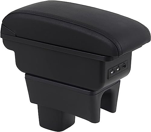 ZXFENG Autozubehor Armlehne für Suzuki Swift 2005-2020, Doppelschicht Mittelkonsole Armlehnen mit USB Ladeanschlüssen Armauflage Aufbewahrungsbox von ZXFENG