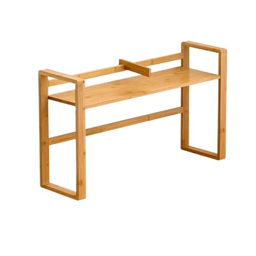 Regal Bücherregal Bambus-Desktop-Organizer-Regal, mit Buchstützen, Mehrzweck-Büro-Schreibtisch-Aufbewahrungsregal, kleines Computertisch-Bücherregal, for das Heimbüro Bücherregal-Aufbewahrungsregale(L von ZXFIYTBH