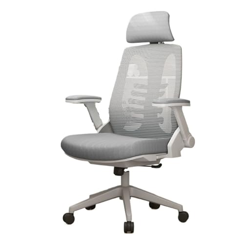 ZXFIYTBH Bürostuhl Ergonomischer Stuhl mit Lordosenstütze, Bürostuhl, bequemer, drehbarer Computerstuhl for das Arbeitszimmer zu Hause, Schreibtischstuhl Computerstuhl(Grigio) von ZXFIYTBH