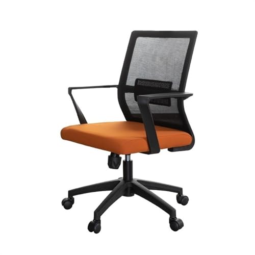 ZXFIYTBH Bürostuhl Mode Drehstuhl Büro Mesh Stuhl Lift Sitz Ergonomischer Stuhl Home Office Computerstuhl(Orange) von ZXFIYTBH