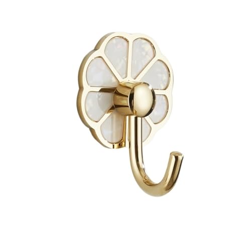 ZXFIYTBH Kleiderhaken 1 Stück Kleiderhaken aus Metall ohne Loch, Mehrzweck-Wandhaken for Schlüssel, Handtücher, Taschen, Tassen, Hüte Aufbewahrungshaken für Zuhause(Gold) von ZXFIYTBH