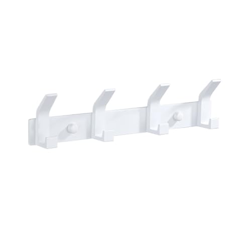 ZXFIYTBH Kleiderhaken Moderne Hängehaken Aluminium Aufbewahrungshalter Badezimmertür Kleiderbügel Garderobe Wandmontage Aufbewahrungshaken für Zuhause(Weiß,Klein) von ZXFIYTBH