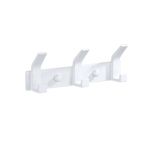 ZXFIYTBH Kleiderhaken Moderne Hängehaken Aluminium Aufbewahrungshalter Badezimmertür Kleiderbügel Garderobe Wandmontage Aufbewahrungshaken für Zuhause(Weiß,XS) von ZXFIYTBH