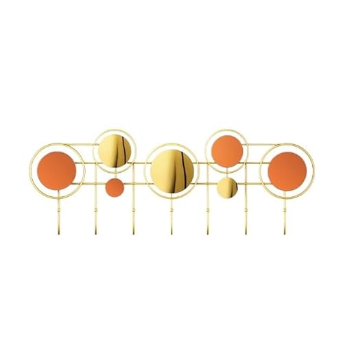 ZXFIYTBH Kleiderhaken Orangefarbene Wandgarderobe mit 7 Haken for Aufhängen von Kleidung, Kleiderbügel for Badezimmer, Eingangsbereich, Schlammraum Aufbewahrungshaken für Zuhause von ZXFIYTBH