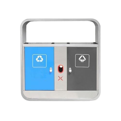 ZXFIYTBH Outdoor-Mülleimer Doppelter Mülleimer aus Edelstahl for öffentliche Straßen im Freien Abfallbehälter für den Außenbereich ZXFIYTBH Outdoor-Mülleimer Doppelter Mülleimer aus Edelstahl for öffentliche Straßen im Freien Abfallbehälter für den Außenbereich von ZXFIYTBH