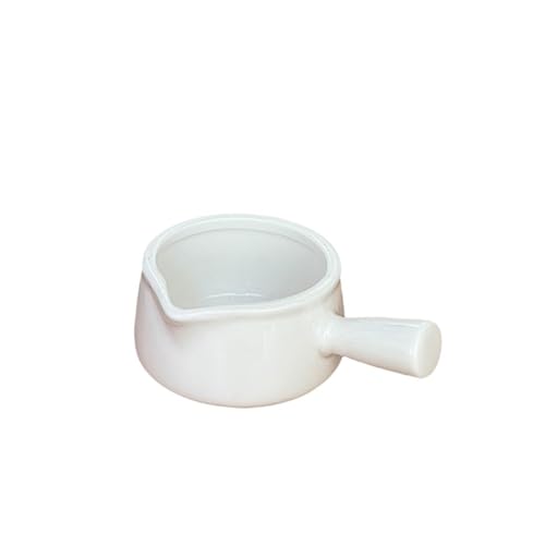 ZXFIYTBH Sauciere Keramik Mini Milchkännchen mit Griff weiß Mehrzweck Sauce Gericht Kaffee Utensil Sauce Krug von ZXFIYTBH