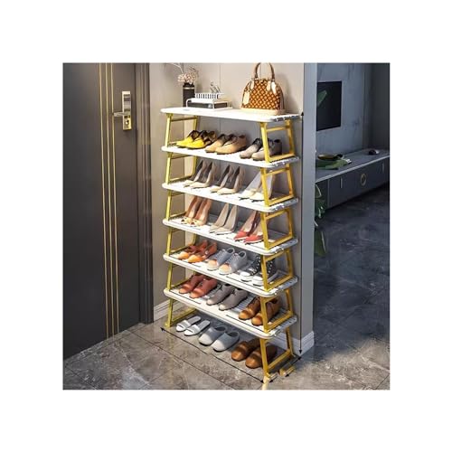 ZXFIYTBH Schuhregal Installationsfreies Schuhregal, einfaches Tür-Haushalts-Schichttrennwand-Klappregal Schuhschrank von ZXFIYTBH