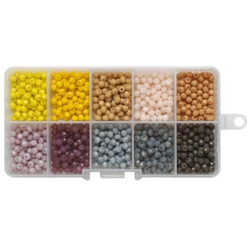 ZXFLOOR 1000 Teile/schachtel 4mm Blau Facettierte Kristall Glas Runde Lose Spacer Perlen Für DIY Herstellung Von Kleidungsstück Schmuck Zubehör Handarbeiten von ZXFLOOR