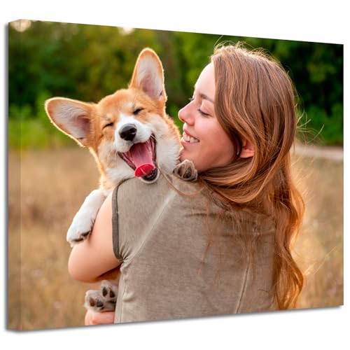 ZXHYWYM Individuelle Leinwanddrucke mit Ihren Fotos 20 x 25 cm personalisierte Familien Haustierbilder Bilder Heimdekoration für Wohnzimmer gerahmt (20.00 x 25.00 cms) von ZXHYWYM