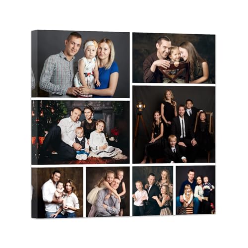 ZXHYWYM Personalisierte Leinwandbilder Collage individuelles Poster mit mehreren Fotos individuelle Leinwanddrucke bringen Sie Ihr eigenes Bild auf die Leinwand mit Rahmen (C10 (40.00 x 40.00 cms)) von ZXHYWYM