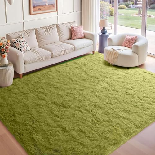 ZXIAOHUI Hochflor Teppich 100 x 100 cm Weicher Langflor, Waschbar Bis 30 Grad, Shaggy Hochflor Teppich Flauschige Teppiche Fürs Wohnzimmer, Kinderzimmer, Schlafzimmer, Grün ZXIAOHUI Hochflor Teppich 100 x 100 cm Weicher Langflor, Waschbar Bis 30 Grad, Shaggy Hochflor Teppich Flauschige Teppiche Fürs Wohnzimmer, Kinderzimmer, Schlafzimmer, Grün von ZXIAOHUI