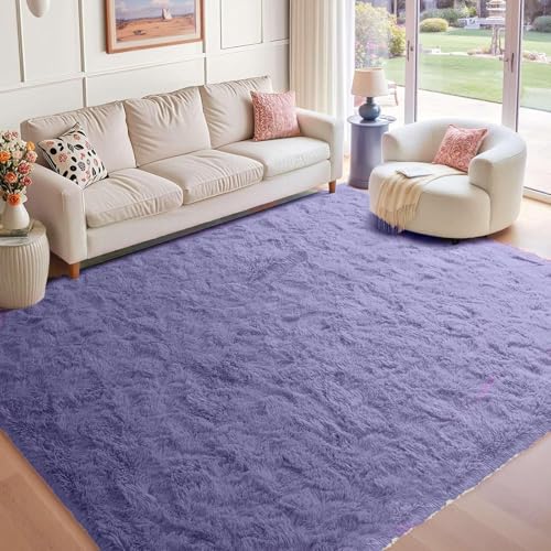 ZXIAOHUI Hochflor Teppich 140 x 170 cm Weicher Langflor, Waschbar Bis 30 Grad, Shaggy Hochflor Teppich Flauschige Teppiche Fürs Wohnzimmer, Kinderzimmer, Schlafzimmer, Lila ZXIAOHUI Hochflor Teppich 140 x 170 cm Weicher Langflor, Waschbar Bis 30 Grad, Shaggy Hochflor Teppich Flauschige Teppiche Fürs Wohnzimmer, Kinderzimmer, Schlafzimmer, Lila von ZXIAOHUI