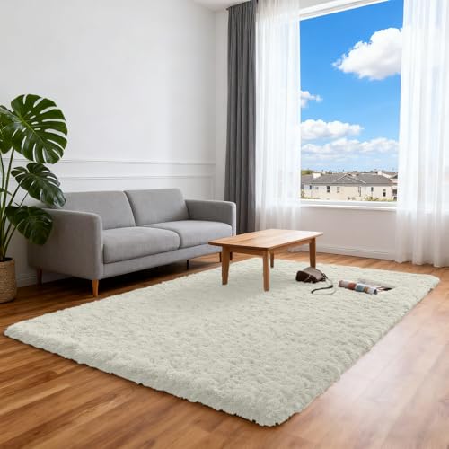 ZXIAOHUI Teppich Wohnzimmer 115 x 140 cm Flauschige Oberfläche, Pflegeleicht Und Robust, Hochflor Teppich Wohnzimmer Schlafzimmerteppich Fürs Kinderzimmer, Schlafzimmer, cremefarben ZXIAOHUI Teppich Wohnzimmer 115 x 140 cm Flauschige Oberfläche, Pflegeleicht Und Robust, Hochflor Teppich Wohnzimmer Schlafzimmerteppich Fürs Kinderzimmer, Schlafzimmer, cremefarben von ZXIAOHUI