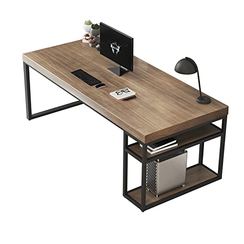 ZXIAyuxd Computertisch Massivholztisch Bürotisch Computertisch Desktop Dicke 5 cm, Multifunktionaler Schreibtisch Gaming Tisch, Einfach zu Montieren von ZXIAyuxd