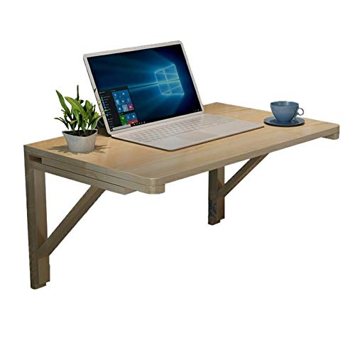 ZXIAyuxd Tisch Wandmontierter Massivholz-Klapptisch, Drop-Leaf-Tisch, Multifunktions-Familien-Esstisch, faltbarer Schreibtisch, Computertisch von ZXIAyuxd