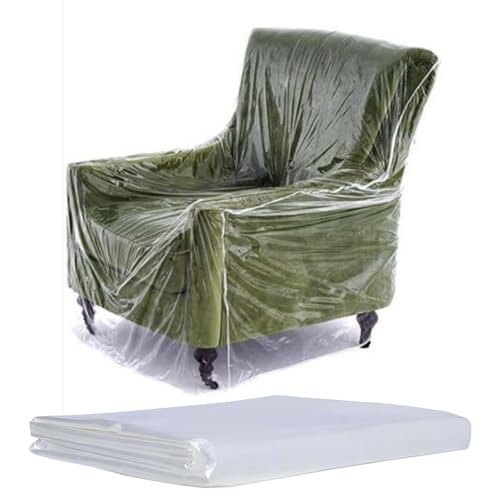 ZXLVCU Transparente Sofa Staubschutzhüllen, Folie für Möbel, Klare Recliner Möbel Abdeckung, Katze Kratzschutz, Couch Uberzug für Katzen und Hunde (Normal) von ZXLVCU