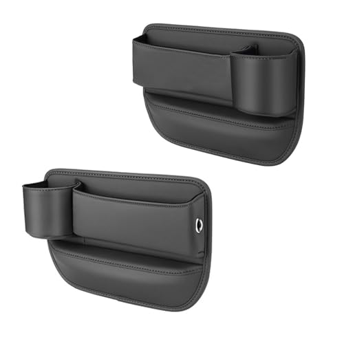ZXLZHGS 2 Stück Aufbewahrungsbox für Autositze, Kompatibel mit Benz AMG ML 63 AMG ML Coupe GL-Class AMG, Lückenfüller Autositze mit USB Ladeloch Aufbewahrung Tasche,Black von ZXLZHGS