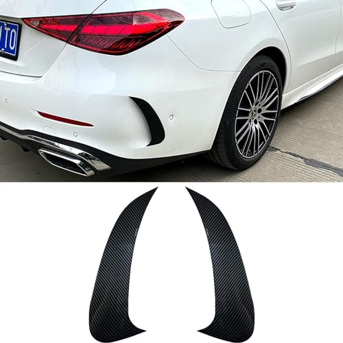 ZXLZHGS Kompatibel mit Mercedes-Benz C-Class W206 2022+ C200 C260 C300, Auto Heckstoßstange Spoiler Heckwindmesser Heckstoßstange Lüftungsgitter Verkleidung Zubehör,Carbon Fiber Look von ZXLZHGS