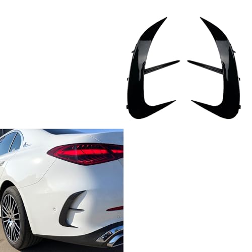ZXLZHGS Kompatibel mit Mercedes-Benz C-Class W206 C200 C260 C300 2022+, Auto Heckstoßstange Spoiler Heckwindmesser Heckstoßstange Lüftungsgitter Verkleidung Zubehör,Glossy Black von ZXLZHGS