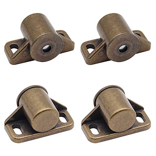 Magnetische Türstopper, 4-teilige Türverriegelungen aus Zinklegierung, massiver Türstopperboden Geeignet für Büro, Haus, Schranktür, Schlafzimmer, Badezimmer, Hotel, Restaurant, Grüne Bronze von ZXM