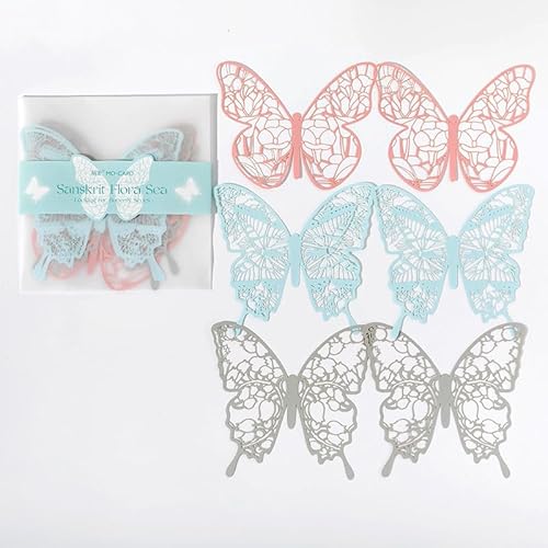 ZXMNBH Papier für Scrapbooking Kit Kawaii Schmetterling Collage Tagebuch Planer Materialien Erwachsene Junk Journaling Decor Supplies 6 Stück/Packung von ZXMNBH